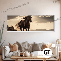 canvas wall art, horse photography print, framed decorative wall art, horse wall decor, panoramic wall art, large wall a