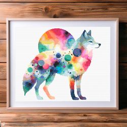bright loneliness pdf instant download cross stitch pattern wolf cross stitch animal decor embroidery wolf lover modern