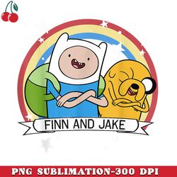 cn adventure time finn and jake rainbow stars portrait png download