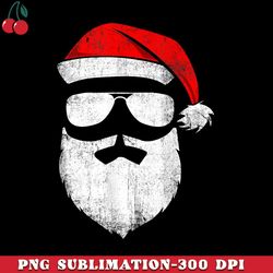 funny santa claus face sunglasses with hat beard christmas png download