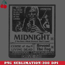 Midnight DriveIn s Horror Movies Flyer PNG Download