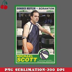 michael scott basketball trading card png download