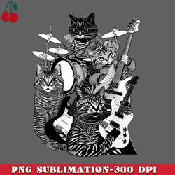 rock n roll cats guitars bass drums cat rock band png download