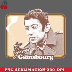 Serge Gainsbourg  Retro Fan Artwork PNG Download