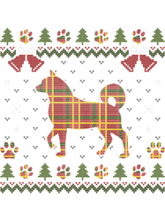 Dog Akita Inu Red Plaid Dog Ugly Christmas Sweater Dogs Xmas