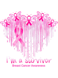 bc im a survivor pink butterfly breast cancer awareness cancer