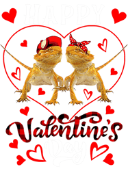 bearded dragon happy valentines day hearts couple bearded dragons lover