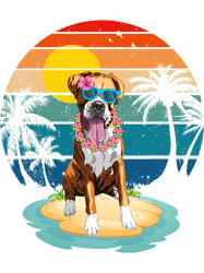 boxer vintage beach tropical summer vacation boxer lover funny boxers dog