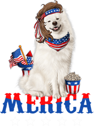 dog samoyed merica samoyed 4th of july men women american flag patriotic