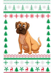 boxer over boys girls christmas ugly sweater party boxers dog