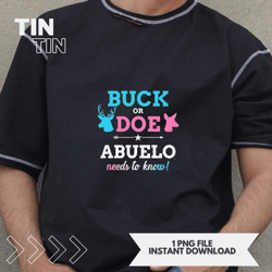 gender reveal buck or doe abuelo matching baby party