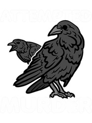 bird lover attempted murder pun crows ravens png t-shirt