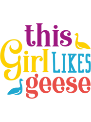 girl likes geese bird wildlife cute goose png t-shirt