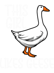 girl likes geese cute wildlife animal goose png t-shirt