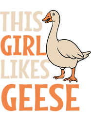 girl likes geese ironic saying cute goose bird png t-shirt