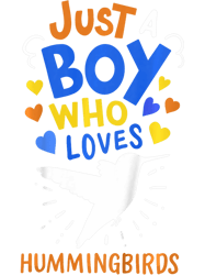 kids hummingbird just a boy who loves hummingbirds gift png t-shirt