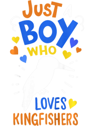 kids kingfisher just a boy who loves kingfishers gift png t-shirt