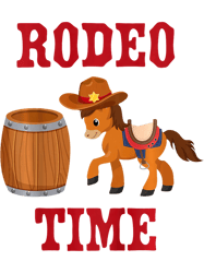 kids rodeo time cowboy horse barrel racing png t-shirt