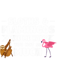 kids sloths 2flamingos make me happy sloths png t-shirt