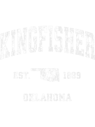 kingfisher oklahoma ok vintage athletic sports design 21 png t-shirt
