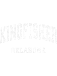 kingfisher oklahoma ok vintage athletic sports design png t-shirt