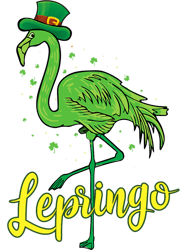 leprechaun hat irish flamingo as lepringo st. patricks day png t-shirt