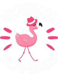 mens daddy flamingo dad pink wading bird png t-shirt