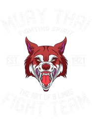 muay thai wolf thai boxing kickboxing png t-shirt