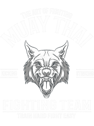 muay thai wolf thai boxing png t-shirt