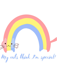 my cats think im special colorful pastel rainbow funny png t-shirt