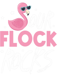 our flock rocks flamingo pink bird png t-shirt