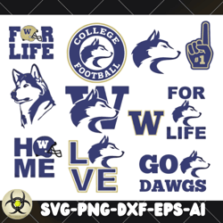 go dwags svg, washington huskies svg,bundle logo washington huskies football svg eps dxf png file