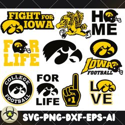 fight for iowa bundles, fight for iowa svg, ncaa football svg, ncaa team, svg, png, dxf, eps, instant download