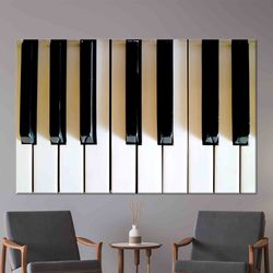 black art decor, trendy art, piano keys glass wall, music room printed, personalized wedding gift for couple, boho wall