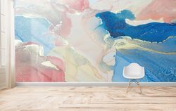 3d printing art, printable wall art, paper cutting art, gift wallpaper, colorful marble mural, pink marble wallpaper, gi