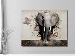 elephant canvas wall art,elephant wall art home decor,elephant canvas print wall decor, elephant art print,ready to hang