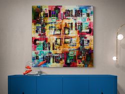 kaleidoscopic metropolis,urban art, kaleidoscopic patterns, colorful cityscape, modern abstract, vibrant tones, architec