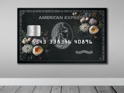 floral elegance american express, floral,art, floral, american express, modern art, wall decor, home decor, financial ar