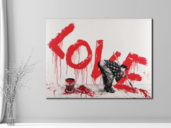 graffiti love canvas wall art decor,lips graffiti canvas painting,sexy lips canvas wall art,printable wall art,trendy wa