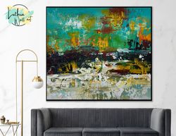 extra large wall art living room wall decor abstract canvas painting with frame, oversized wall art living room canvas a