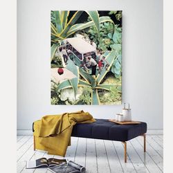 canvas art, extra large canvas print, large living room prints, poster, botanical, succulent plant art