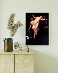luis ricardo falero, the balance of the zodiac erotic home wall decor print on canvas or paper, gift for him, bedroom de