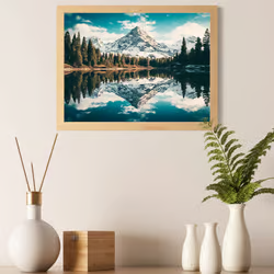 mountain photography print, nature wall art, mountain art print, photography prints nature, mountain lake art, mountain