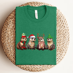 christmas lights shirt, otters merry christmas shirts