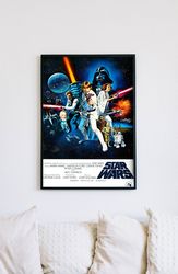 a new hope, 1977 original star wars movie poster, download & print instantly digital poster