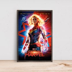 captain marvel movie poster, room decor, home decor, art poster for gift-1