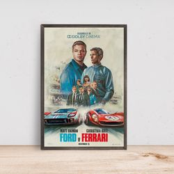 ford v ferrari movie poster, room decor, home decor, art poster for gift-1