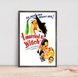 i married a witch movie poster, room decor, home decor, art poster for gift