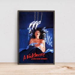 a nightmare on elm street movie poster classic film-poster gift- room decor wall art-1