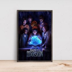 haunted mansion movie poster - room decor wall art - canvas fabric print - poster gift